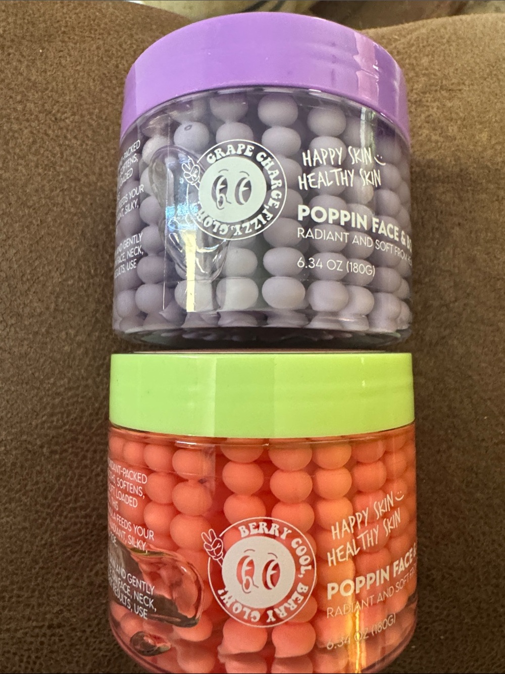 Poppin Face Beads Jar Set - Purple & Coral